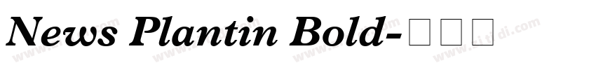 News Plantin Bold字体转换